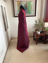 MAITREYI – RICH MAROON AND WOVEN FLORALS IN KANJIVARAM SILK