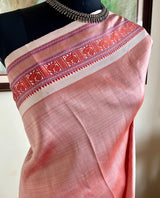 NALINIKA – WOVEN PEACOCKS ON PEACH KANJIVARAM SILK