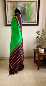 KUMUDVATI – EARTHY CONTRASTS IN A CLASSIC KORVAI KANJIVARAM SILK