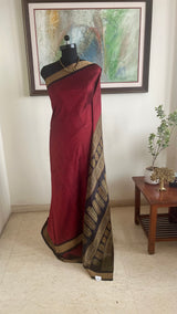 ALOKA - EXQUISITE SHOT-COLORED MAROON BLACK BOMKAI SAREE