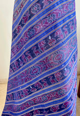 SUSHRITA – CREAM KHANDUA TUSSAR WITH RUDRAKSHA BORDER AND BANDHA AANCHAL