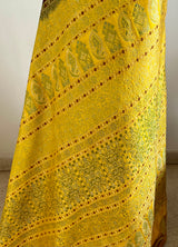 SHACHI – MAROON BOMKAI SILK WITH RUDRAKSHA BORDER AND DECORATIVE AANCHAL