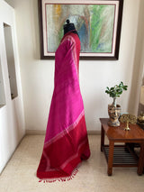 KAARUNYA – PINK KANJIVARAM SAREE WITH SILVER ZARI FLORALS