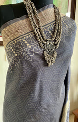 TANDRIMA - SIGNATURE BLACK ODISHA BANDHA SAREE WITH IKAT ART