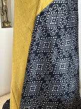 SEVITHA- POCHAMPALLY SILK IN BEIGISH GREEN WITH BOLD BLACK AANCHAL