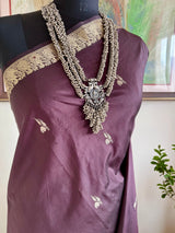 PAVANYA – UNIQUE KANJIVARAM SAREE WITH VILLAGE SCENE AANCHAL