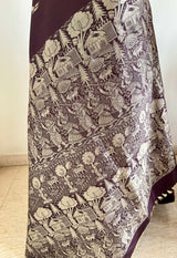 PAVANYA – UNIQUE KANJIVARAM SAREE WITH VILLAGE SCENE AANCHAL