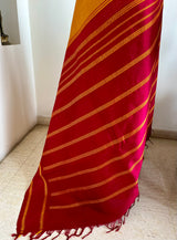 PRADYUMNAA – NINE-YARD MUSTARD GOLD KORVAI KANJIVARAM SAREE