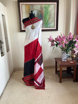 PRASHMITA- BOLD POCHAMPALLY IKAT STATEMENT SILK