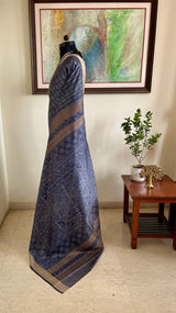 MALASHRI – BLACK SAREE WITH JHOTI AND BANDHA GRANDEUR