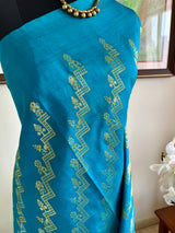 MILISHA – BLUE KANJIVARAM WITH ZARI MOTIFS AND GRAND AANCHAL