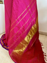 MOULISHA – MAGENTA ZARI CHECKS KANJIVARAM WITH PURPLE HIGHLIGHT