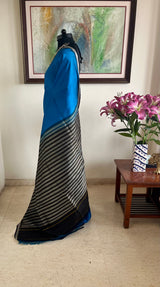 MADHUSMITA - VINTAGE BOMKAI SILK WITH RUDRAKSHA AND TEMPLE MOTIF BORDER