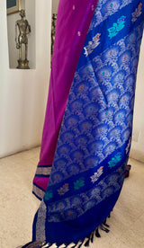 AAYRA – MAGENTA KANJIVARAM SILK WITH BOOTIS AND RICH AANCHAL