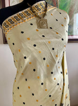 RENEE - CREAM ASSAM SILK SAREE FLORAL BOOTIS STAR MOTIFS