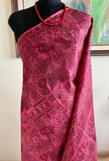 MIRAYA- LIGHTWEIGHT PINK FLORAL PRINT SILK SAREE WITH ELEGANCE