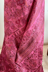 MIRAYA- LIGHTWEIGHT PINK FLORAL PRINT SILK SAREE WITH ELEGANCE
