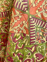 TABITHA- LIGHTWEIGHT PRINTED SILK SAREE WITH ABSTRACT MAROON AND RUST