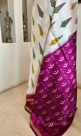 SHIVANSHA - IKKAT WITH LEAF MOTIFS