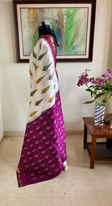 SHIVANSHA - IKKAT WITH LEAF MOTIFS