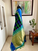 NEELVANYA- KANJIVARAM SILK SAREE WITH LARGE CHECKS AND ZARI
