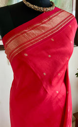 SUHRITA - RARE RED PAITHANI WITH NARALI BORDER AND MOR KUNDA