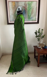 ANANTHI – A GREEN KANJIVARAM WITH ELEPHANTS AND ZARI CHECKS