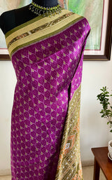 SUDHASMITA- PURPLE SPLENDOR, ELEGANT KHANDUA SILK SAREE