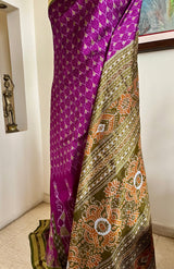 SUDHASMITA- PURPLE SPLENDOR, ELEGANT KHANDUA SILK SAREE