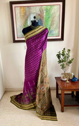 SUDHASMITA- PURPLE SPLENDOR, ELEGANT KHANDUA SILK SAREE