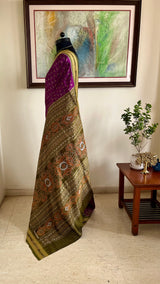 SUDHASMITA- PURPLE SPLENDOR, ELEGANT KHANDUA SILK SAREE
