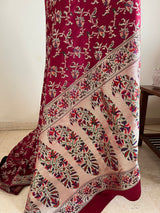 BHANVI- BANARASI SATIN SILK SAREE IN RICH MAROON WITH GOLD ZARI