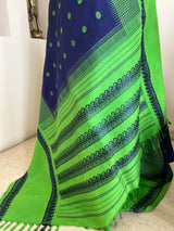 RAMANI - BLUE KORVAI KANJI WITH BORDER CHECKS