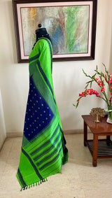 RAMANI - BLUE KORVAI KANJI WITH BORDER CHECKS