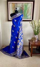 SWETANJALI- ROYAL BLUE BALUCHARI MASTERPIECE