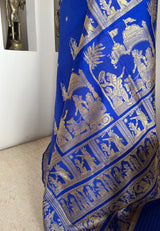 SWETANJALI- ROYAL BLUE BALUCHARI MASTERPIECE