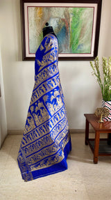 SWETANJALI- ROYAL BLUE BALUCHARI MASTERPIECE