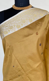 AKRITI- ELEVATE EVERY OCCASION, OCHRE BANARASI SILK