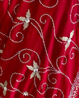 REMA - RADIANT RED SPARKLES, A CHERISHED CHIFFON GEORGETTE SAREE SEEKS A STYLISH NEW CHAPTER