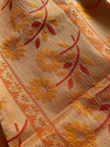 RATHI- KESARIYA SOUTH COTTON WITH A FULLY WOVEN BORDER