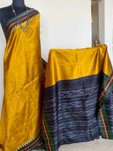 RITHI- MUSTARD MARVEL, EXQUIISTE POCHAMPALLY HANDLOOM SILK SAREE