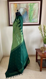 NAVISHA – KANJIVARAM WITH TEMPLE BORDER, STRIPES AND DELICATE BOOTIS