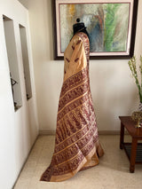 SHONAYA-LIGHTWEIGHT BALUCHARI SAREE WOVEN WITH HORSES, DANCERS, AND LEGENDS