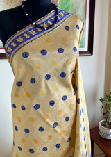 BANHI - ASSAM SILK WITH FLORAL AND CHEVRON MOTIFS