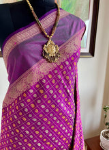 JEEVIKA-HAZAAR BOOTA SILK COTTON KANCHIPURAM IN MAGENTA PURPLE