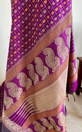 JEEVIKA-HAZAAR BOOTA SILK COTTON KANCHIPURAM IN MAGENTA PURPLE