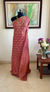 PIU - LIGHT MAUVE JAMDANI TUSSAR SILK SAREE WITH MOTIFS