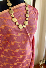 PIU - LIGHT MAUVE JAMDANI TUSSAR SILK SAREE WITH MOTIFS