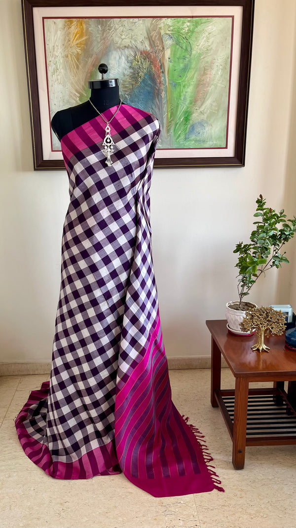 SUGANDHI- KATTAM KANJIVARAM IN ELEGANT CHECKS