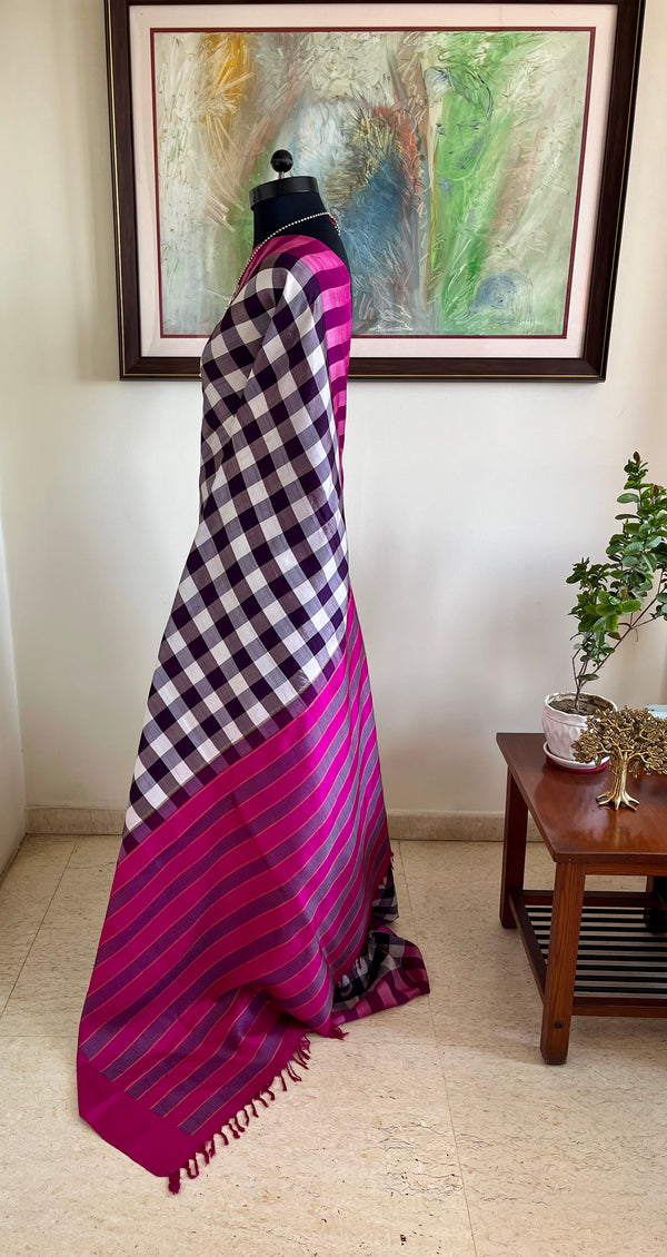 SUGANDHI- KATTAM KANJIVARAM IN ELEGANT CHECKS